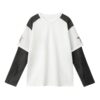 Athletic Black and White Colorblock LongSleeve