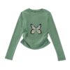 Classic Green Straight Shoulder LongSleeve